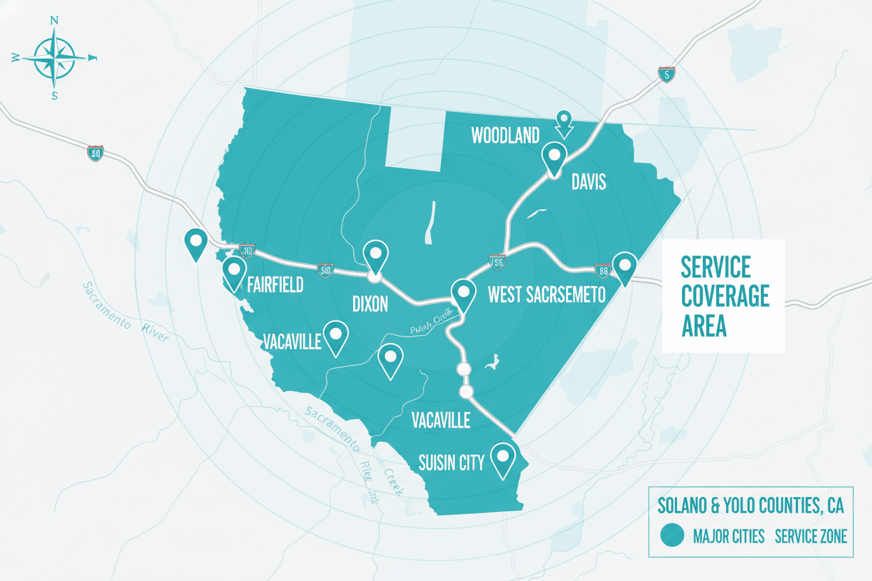 Diamond Image Pool Service coverage area map
